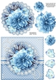 6x6 A Touch of Elegance Flowers Lace and Pearls quick card front with 3D decoupage