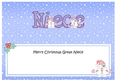 Large DL Christmas Great NIECE Snowball Sam insert