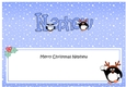 Large DL Christmas NEPHEW Pip Penguin insert