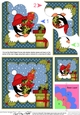 Christmas Pip Penguin has lots of Presents Shell Edged Corner side stacker