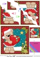 Christmas Livvy Bear has a Heart & Mistletoe Wavy Corner side stacker Topper