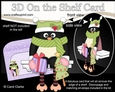 3D On the Shelf Card Kit - Christmas Pip Penguin has a Tree and Present