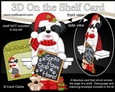 3D On the Shelf Card Kit - Christmas Shih Tzu Dog has a message for Santa Paws