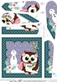 Christmas Little Hoot Owl has a Letter for Santa Fan Pyramage Topper