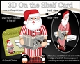 3D On the Shelf Card Kit - Christmas Santa relaxes with his Pipe, Slippers and Newspaper