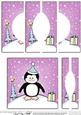 Cheeky Xmas Penguin Quick Card with Circular Side Stacker