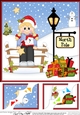 8 x 8 Christmas at the North Pole Little Christmas Jumper Girl Scalloped Corner Topper