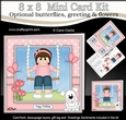 8 x 8 Cute Little Teen is Swinging High Mini Kit with 3d Decoupage