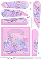 Perfume, Fans and Dragonflies Birthday Fan Pyramage Topper
