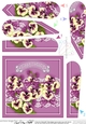 Pretty pansies and Lace Birthday Fan Pyramage Topper