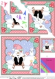 Christmas Snowball Sam goes Sledging Scallop Corner Topper