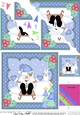 Christmas Snowball Sam goes Sledging Scallop Corner Topper
