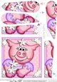Zoe Piggy has pretty Flowers Fan Pyramage Topper