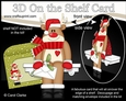 3D On the Shelf Card Kit - Christmas Rudolph has a Letter and Mistletoe