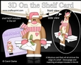 3D On the Shelf Card Kit - Christmas Rudolph has a Letter and Mistletoe