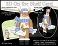 3D On the Shelf Card Kit - Christmas Rudolph has a Letter and Mistletoe