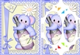 A5 Lola Elephant has Champagne and a Flower Scallop Corners and Pyramage