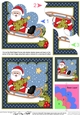 Christmas Santa collects the Christmas Tree on his Sledge Shell Edged Corner Side Stacker