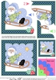 Christmas Santa collects the Christmas Tree on his Sledge Shell Edged Corner Side Stacker