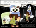 3D On the Shelf Card Kit - Christmas Little Hoot Owl has a Christmas Tree