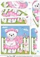 Teddy Tess has a Letter Fan Pyramage Topper