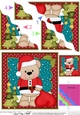 Christmas Livvy Bear has a Santa Sack Wavy Corner side stacker Topper