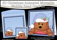 3D Christmas Animated Moveable Wobble Head Card - Bobbin Robin