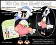 3D On the Shelf Card Kit - Little Christmas Puffin Pilchard has a Heart
