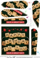 Happy Birthday Scrabble Fan Pyramage Topper