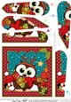 Christmas Little Hoot Owl delivers the oresents Fan Pyramage Topper