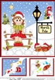 8 x 8 Christmas at the North Pole Little Christmas Fairy Scalloped Corner Topper 