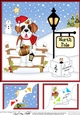 8 x 8 Christmas at the North Pole Little Christmas St Bernard Dog Corner Topper