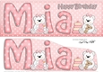 Large DL Birthday MIA 3D decoupage