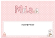 Large DL Birthday MIA insert