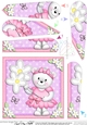 Teddy Tess has Pretty Flowers Fan Pyramage Topper