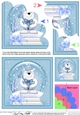 Christmas Snowglobe Ben Polar Bear has a Christmas Present Shell Edged Corner Stacker