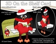 3D On the Shelf Card Kit - Christmas Penguin Pip has a Love Heart