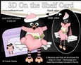 3D On the Shelf Card Kit - Christmas Penguin Pip has a Love Heart
