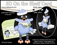 3D On the Shelf Card Kit - Christmas Penguin Pip has a Love Heart