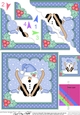 Christmas OOps Snowball Sam goes Skiing Scallop Corner Topper