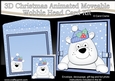 3D Christmas Animated Moveable Wobble Head Card - Ben Polar Bear