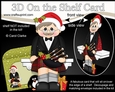 3D On the Shelf Card Kit - Christmas Scottish Bagpipe Player