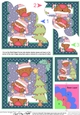 Christmas Bobbin Robin Decorates the Christmas Tree Shell Edged Corner Stacker