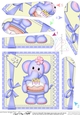 Lola Elephant has a Birthday Cake Fan Pyramage Topper
