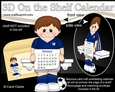 3D On the Shelf Everlasting Calendar Kit - Little Footballer Clemente