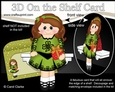 3D On the Shelf Card Kit - Little Christmas Girl Irish Dancer is going to the Festive Ceili
