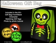 3D Halloween Skeleton McRib Gift Bag Mini Kit