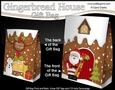 3D Christmas Santa brings the Christmas Presents to the Gingerbread House Gift Bag Mini Kit