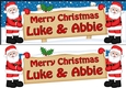 Large DL Merry Christmas LUKE & ABBIE 3D decoupage