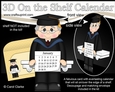 3D On the Shelf Everlasting Calendar Kit - Little Graduate Old Man Elmer